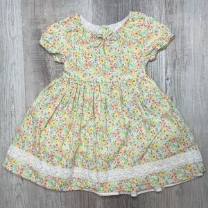 Shabby Chic Floral Delight Kids Dress Girls Size 5T Cottagecore Croquet